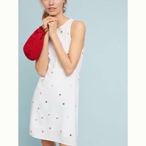 Anthropologie White Shift Dress